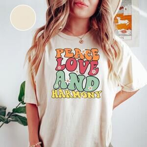 Peace Love And Harmony 4Th Of July Independence Day Shirt